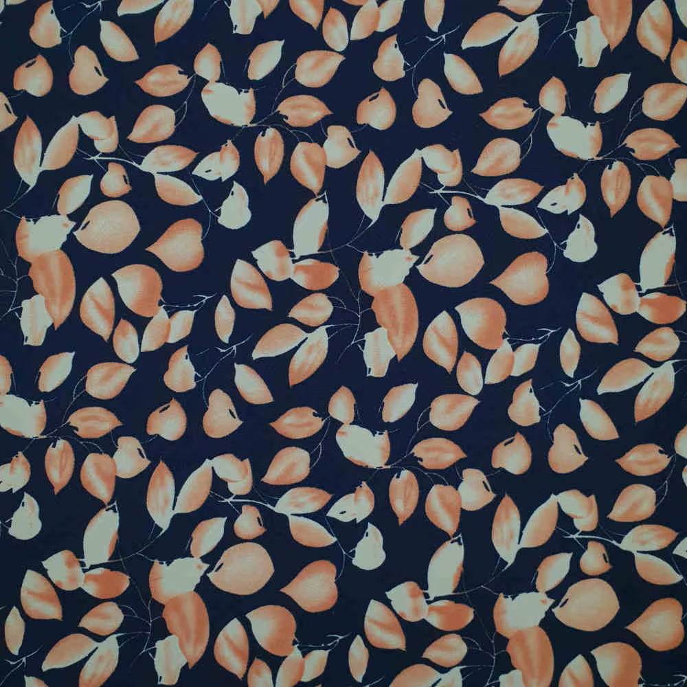 Scuba Navy with Beige Petals