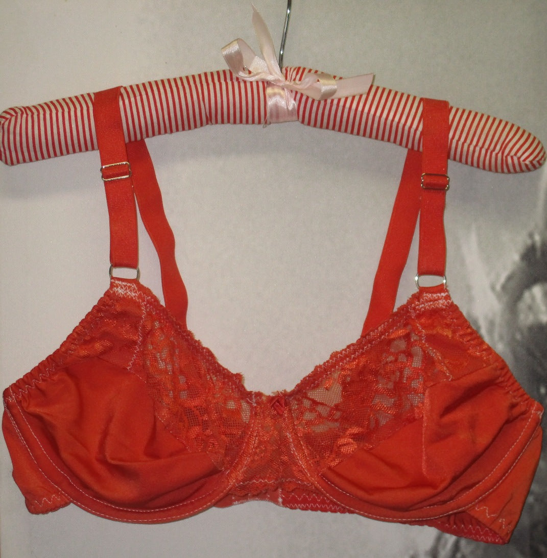 Just a little bit of orange… How to hand dye a white bra orange.