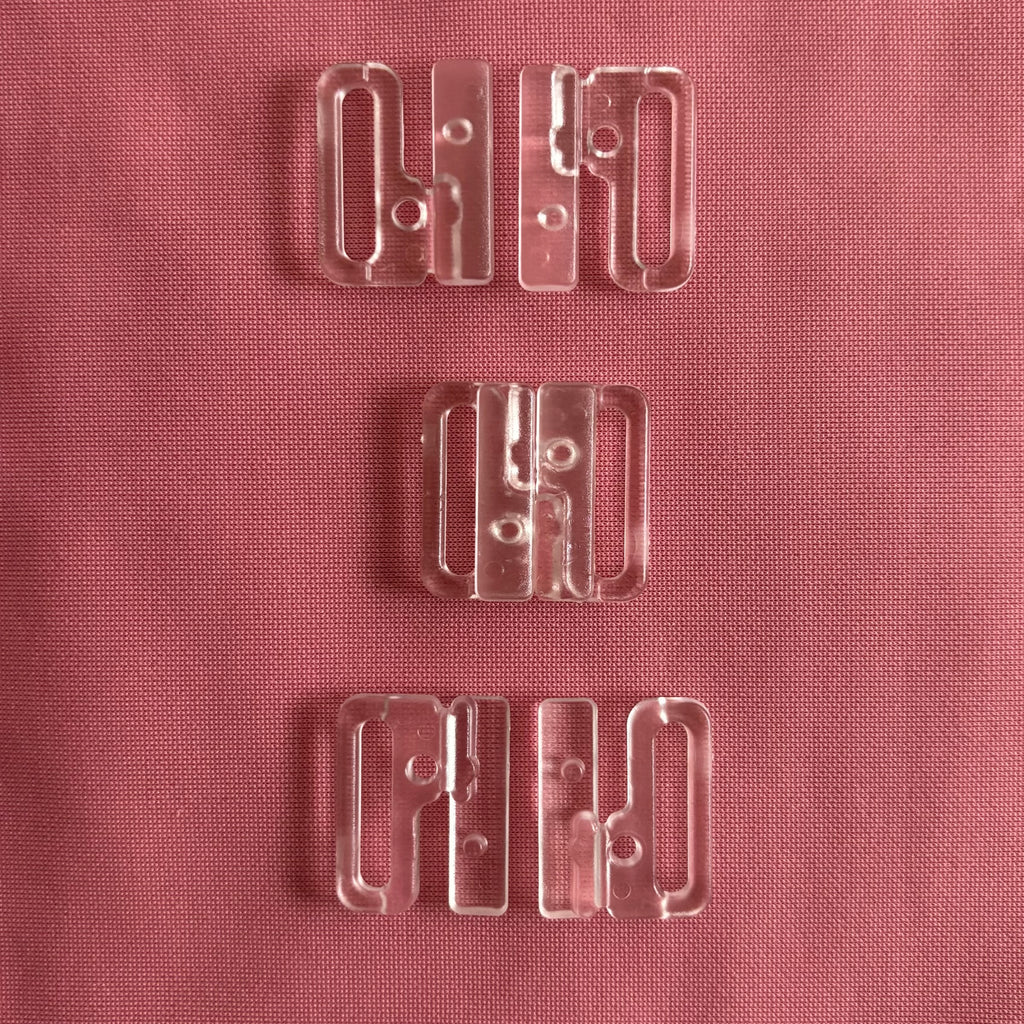 Bikini Clasps 20mm Clear
