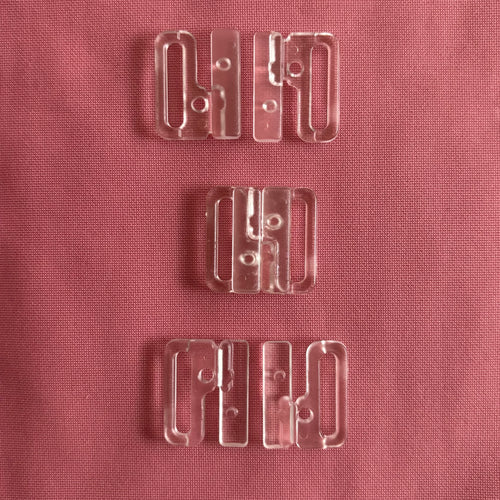Bikini Clasps 20mm Clear