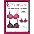 Pin-Up Girls Pattern T-Shirt Foam Cup Bra
