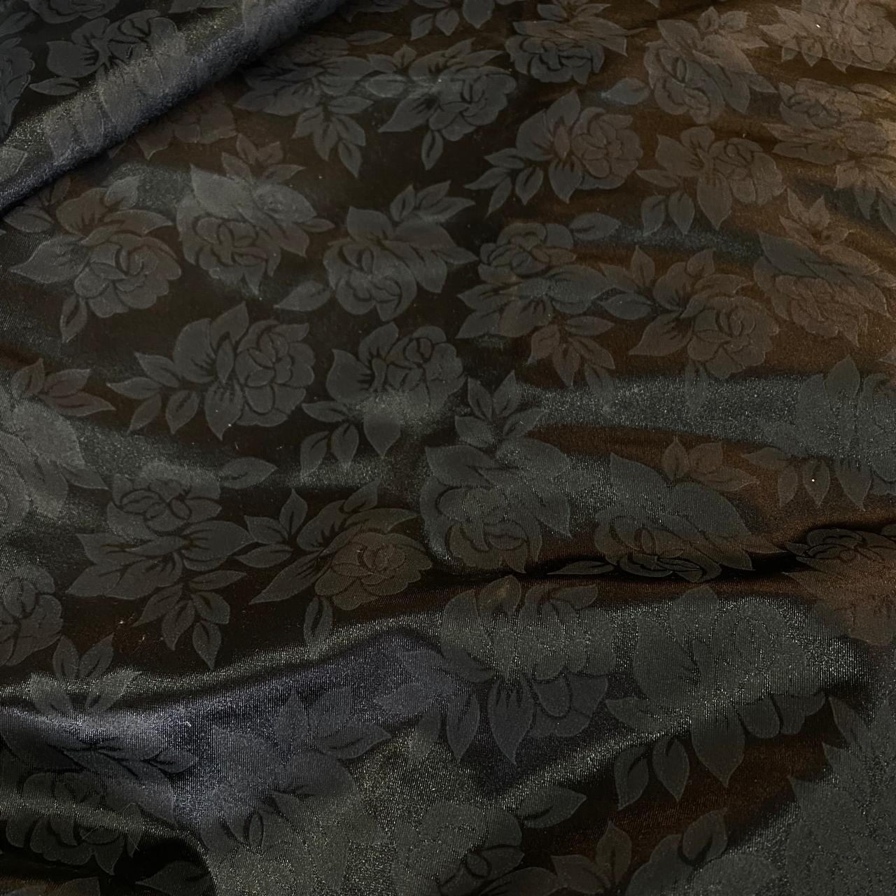 Black Flowers Lycra