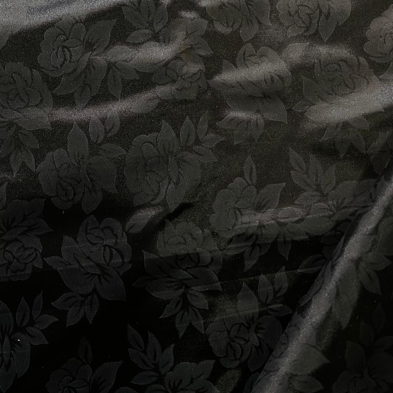 Black Flowers Lycra