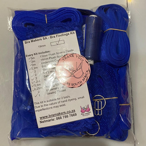 Bra Making Kit - Royal Blue Lace
