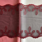 Embroidered Lace Black with Red Detail