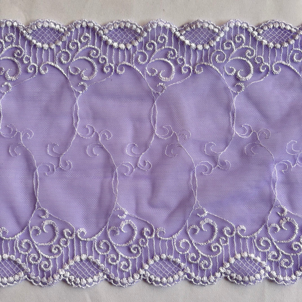 Embroidered Lace DNA White