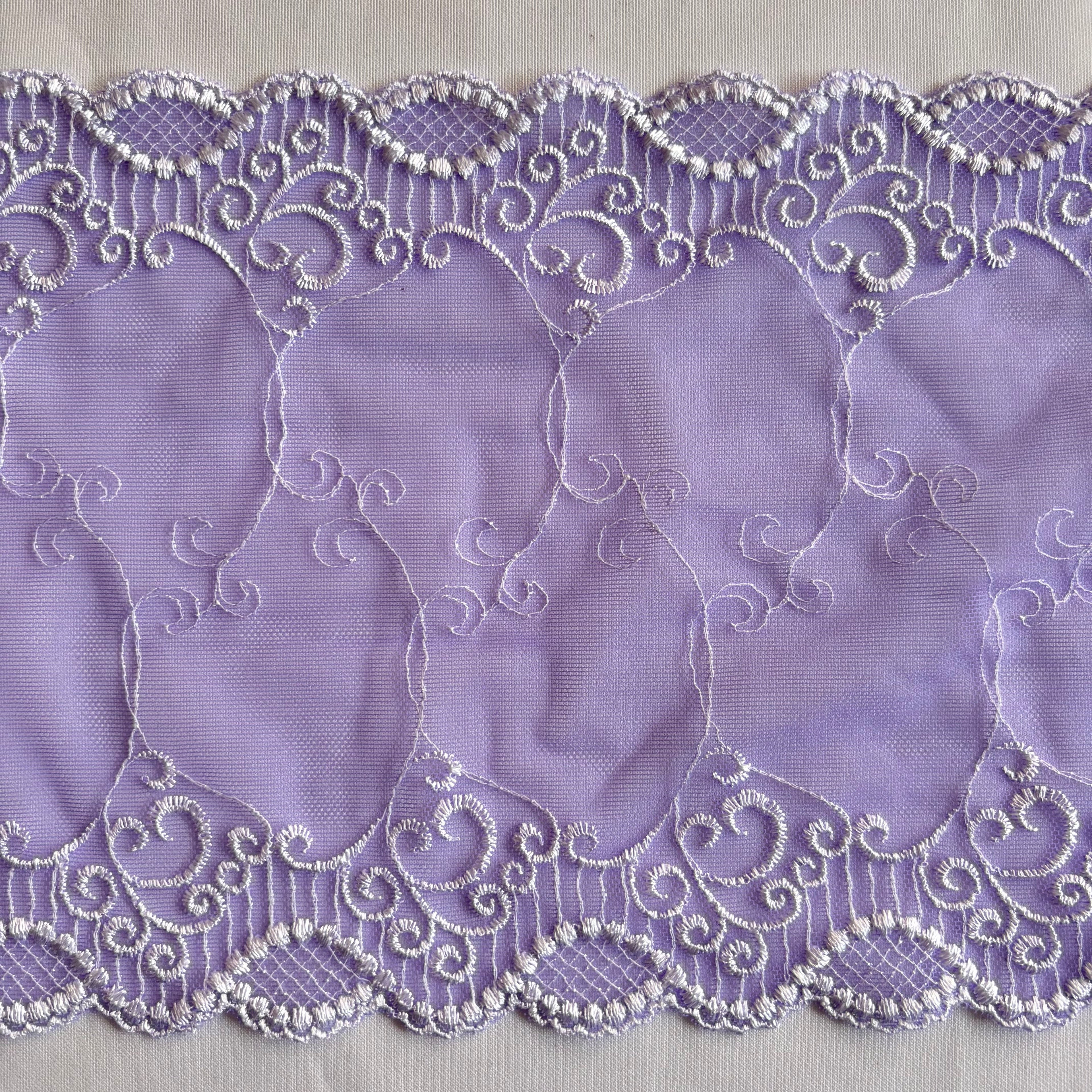Embroidered Lace DNA White