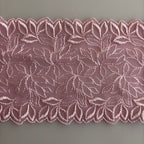 Embroidered Lace Leaves Branch White