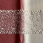 Embroidered Lace Leaves Branch White