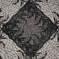 Embroidered Lace Palm Trees Black