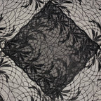 Embroidered Lace Palm Trees Black