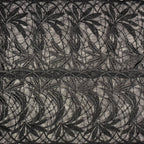 Embroidered Lace Palm Trees Black