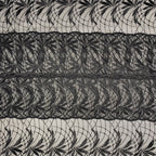 Embroidered Lace Palm Trees Black
