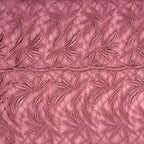 Embroidered Lace Palm Trees Rose Pink