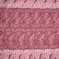 Embroidered Lace Palm Trees Rose Pink
