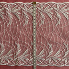 Embroidered Lace Palm Trees White