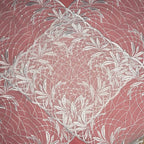 Embroidered Lace Palm Trees White