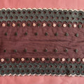 Embroidered Lace Black with Grey and Light Pink Dots