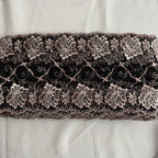 Embroidered Lace Black with Light Pink Flowers