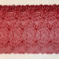 Embroidered Lace Dark Red