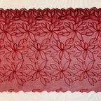 Embroidered Lace Dark Red