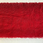 Embroidered Lace Dark Red