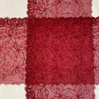 Embroidered Lace Dark Red