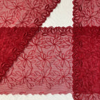 Embroidered Lace Dark Red