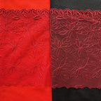Embroidered Lace Dark Red