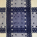 Embroidered Lace Navy with White Dots