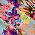 Scuba Pink Light Blue Purple Flowers