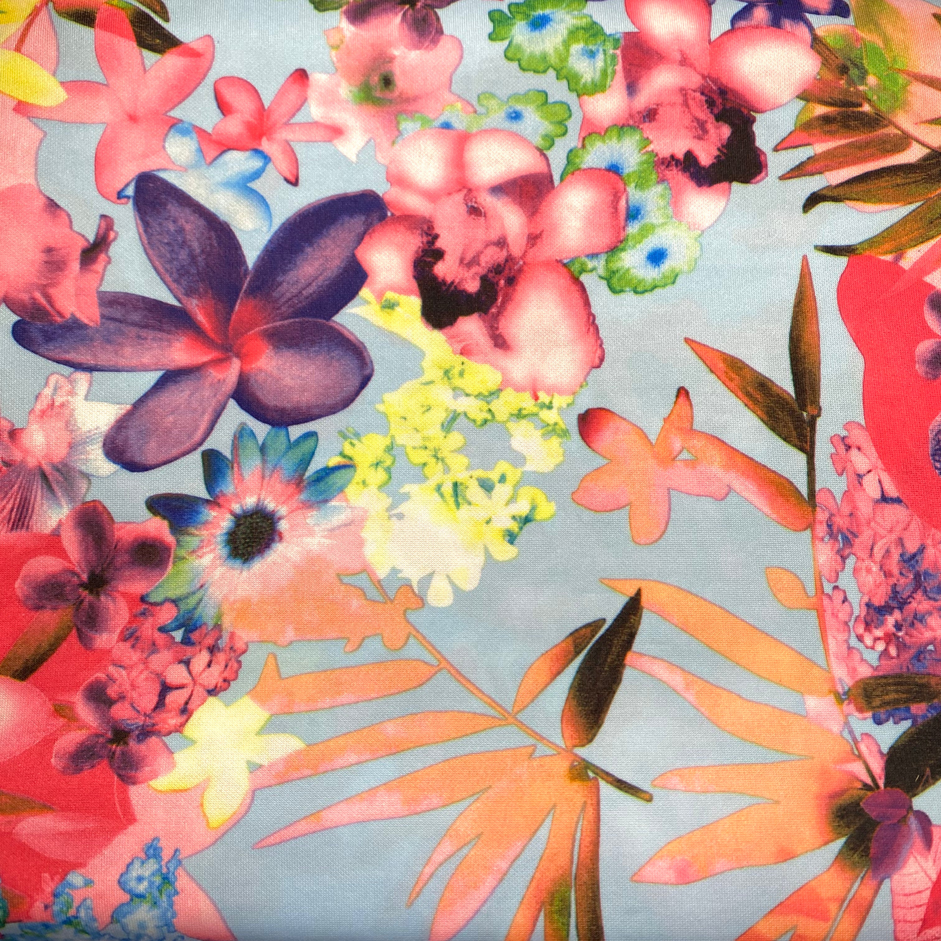 Scuba Pink Light Blue Purple Flowers