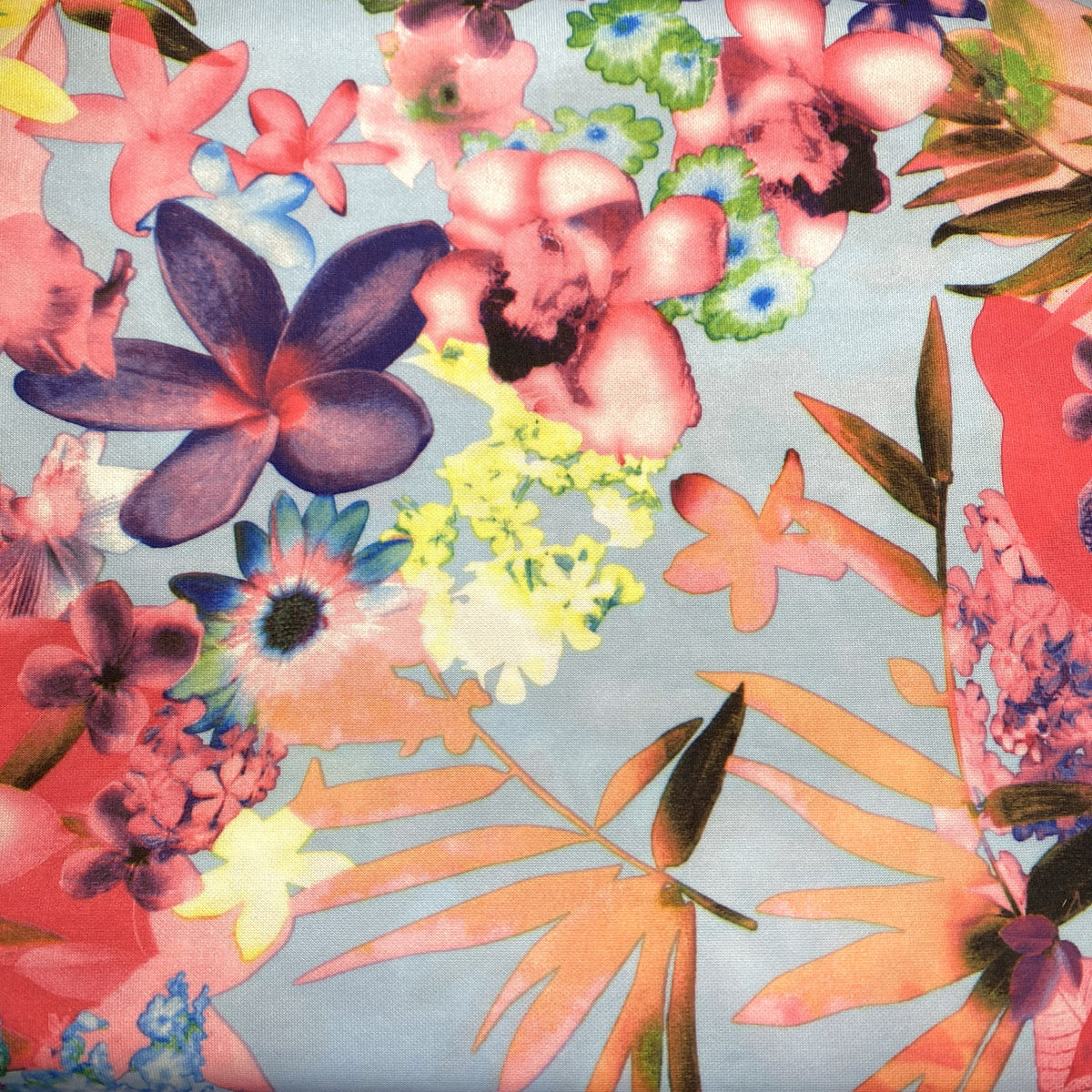 Scuba Pink Light Blue Purple Flowers