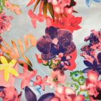 Scuba Pink Light Blue Purple Flowers