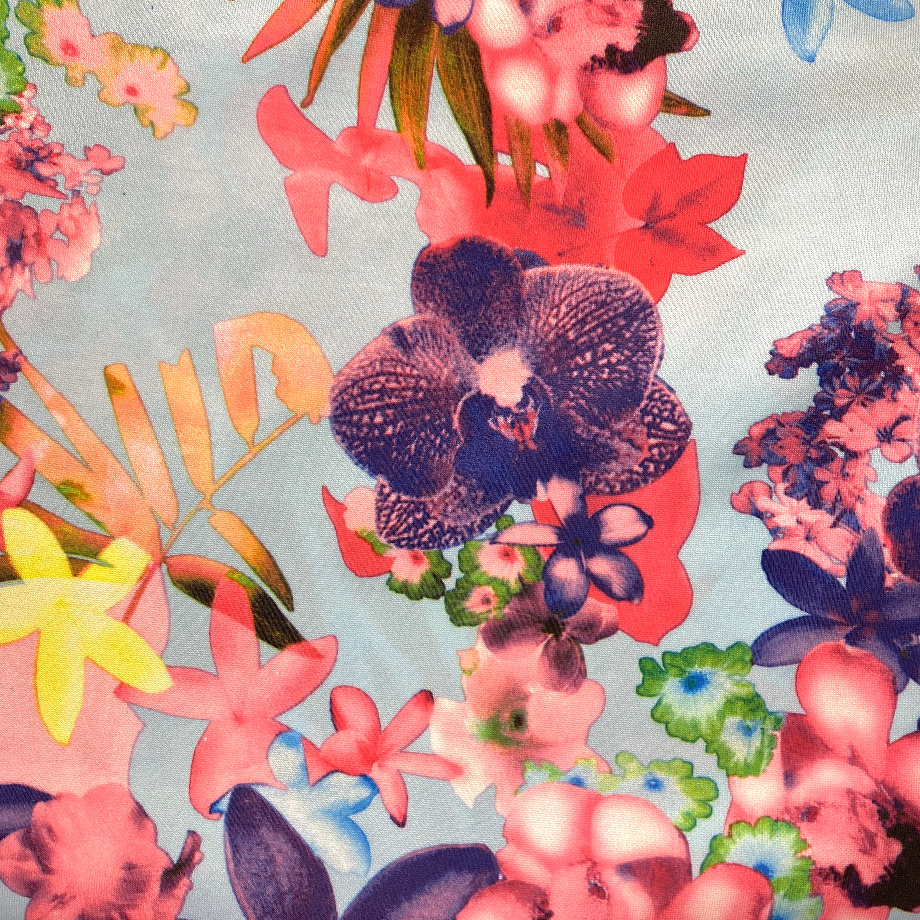 Scuba Pink Light Blue Purple Flowers