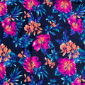 Lycra Printed Neon Hibiscus Flowers