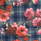 Scuba Navy Red Pink Flowers