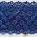 Stretch Lace Circles and Daisies Navy