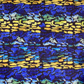 Lycra Printed Royal Blue and Yellow