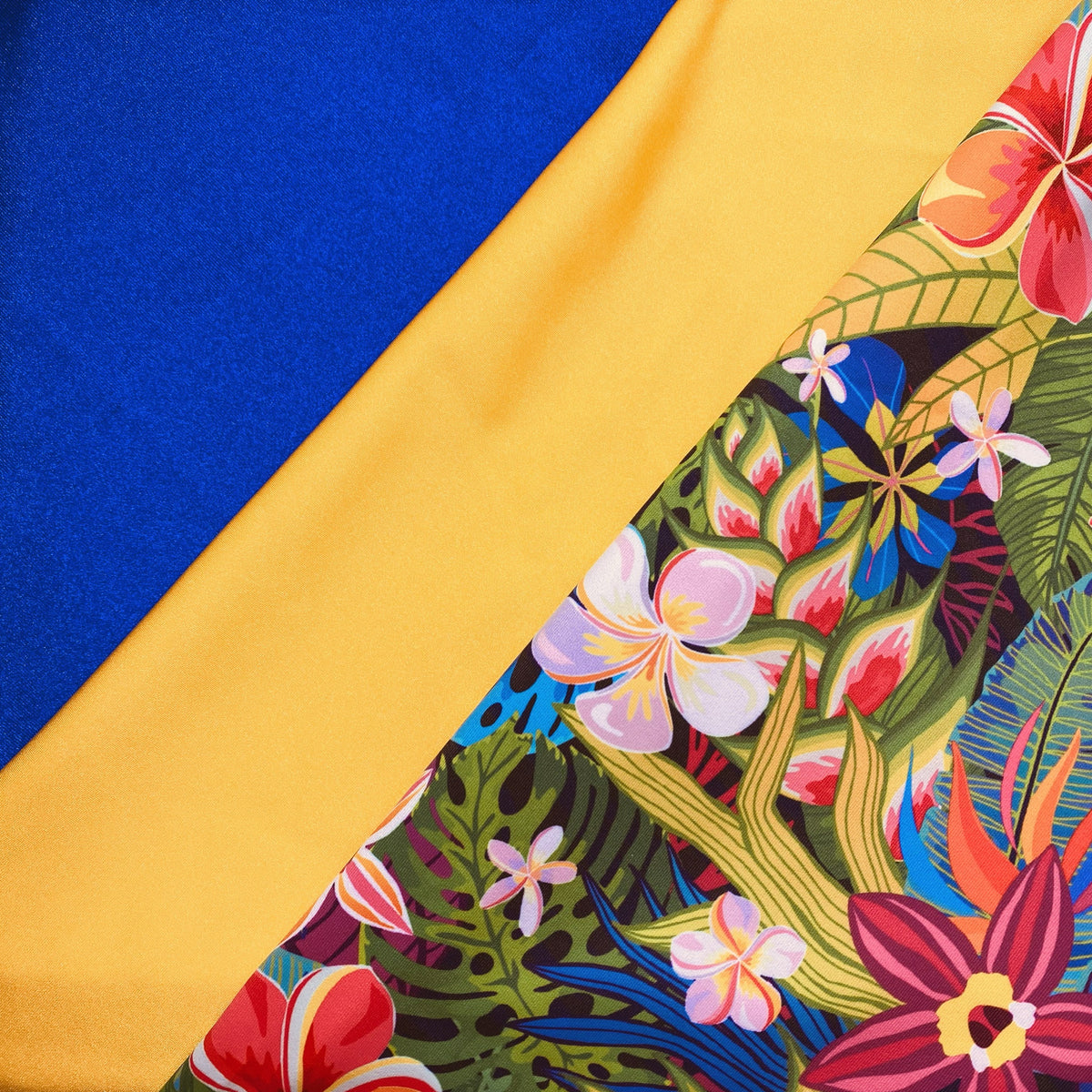 Lycra Printed Yellow Green Flowers