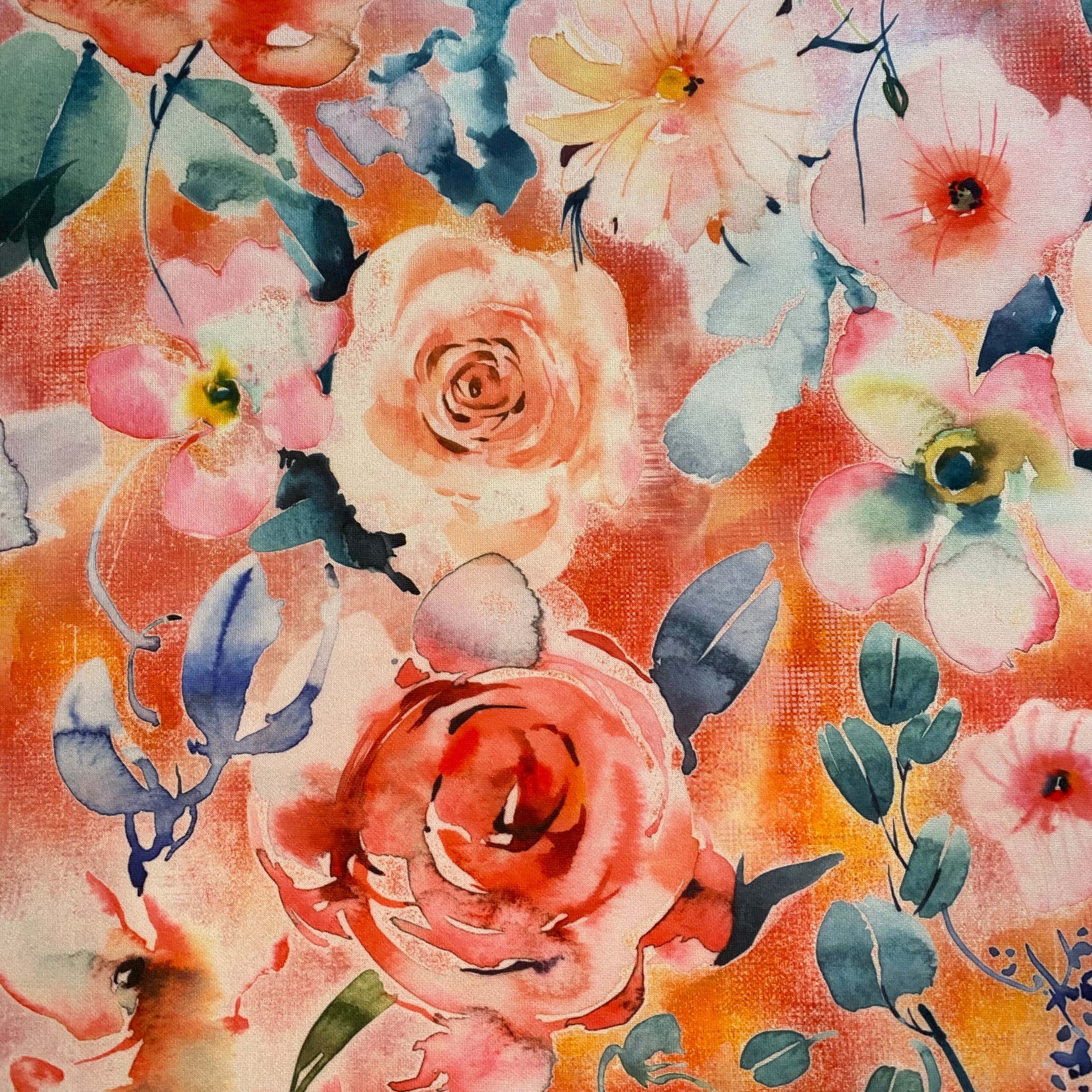 Scuba Pink Red Flowers