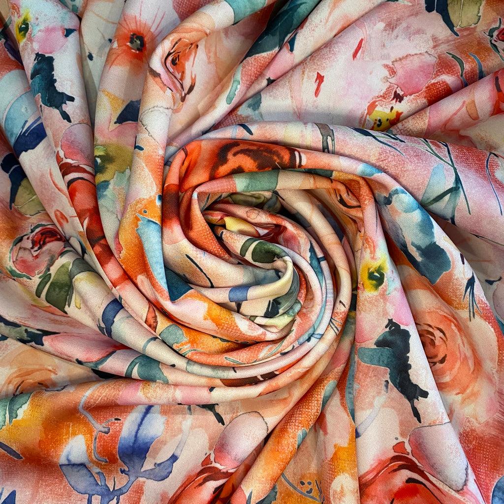 Scuba Pink Red Flowers