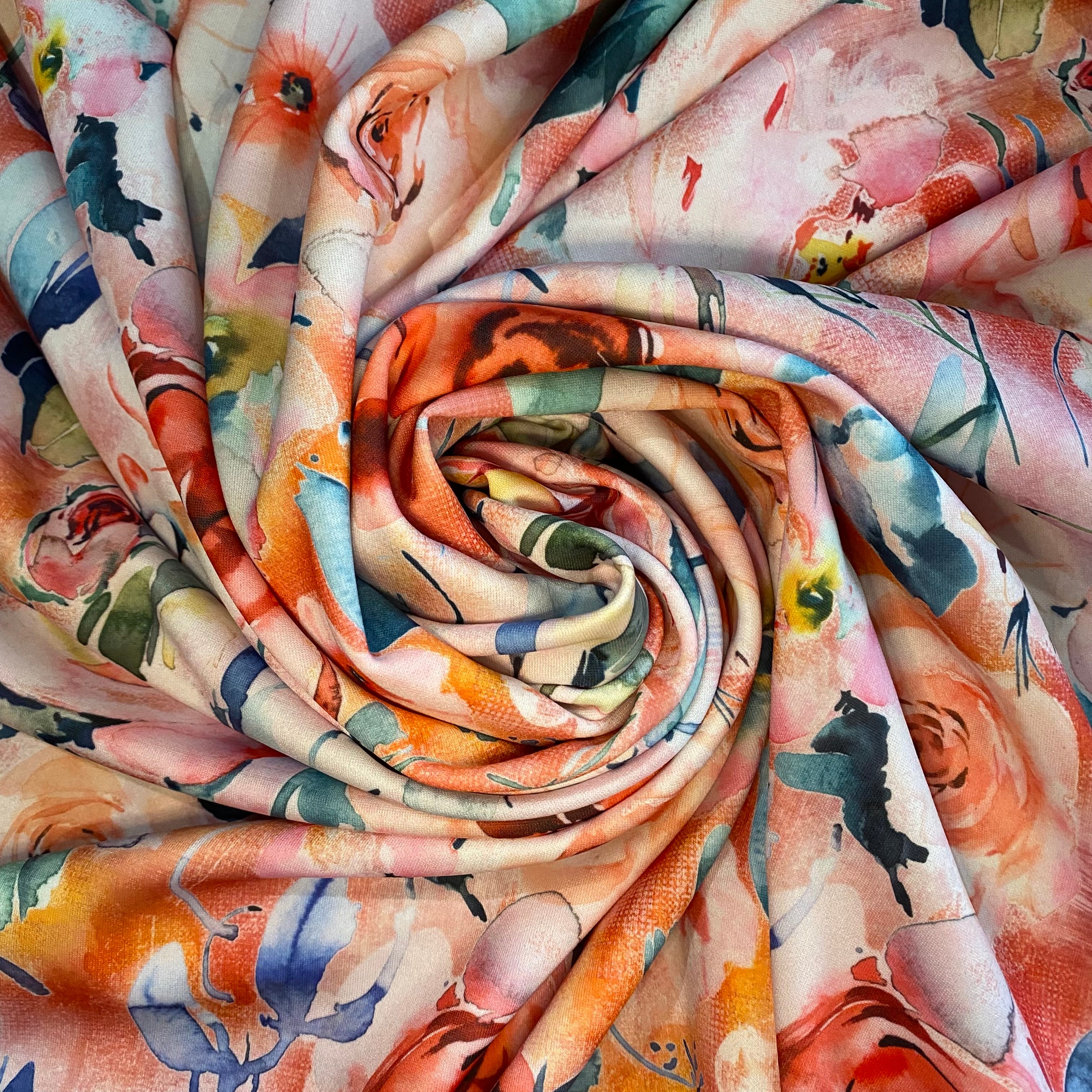 Scuba Pink Red Flowers