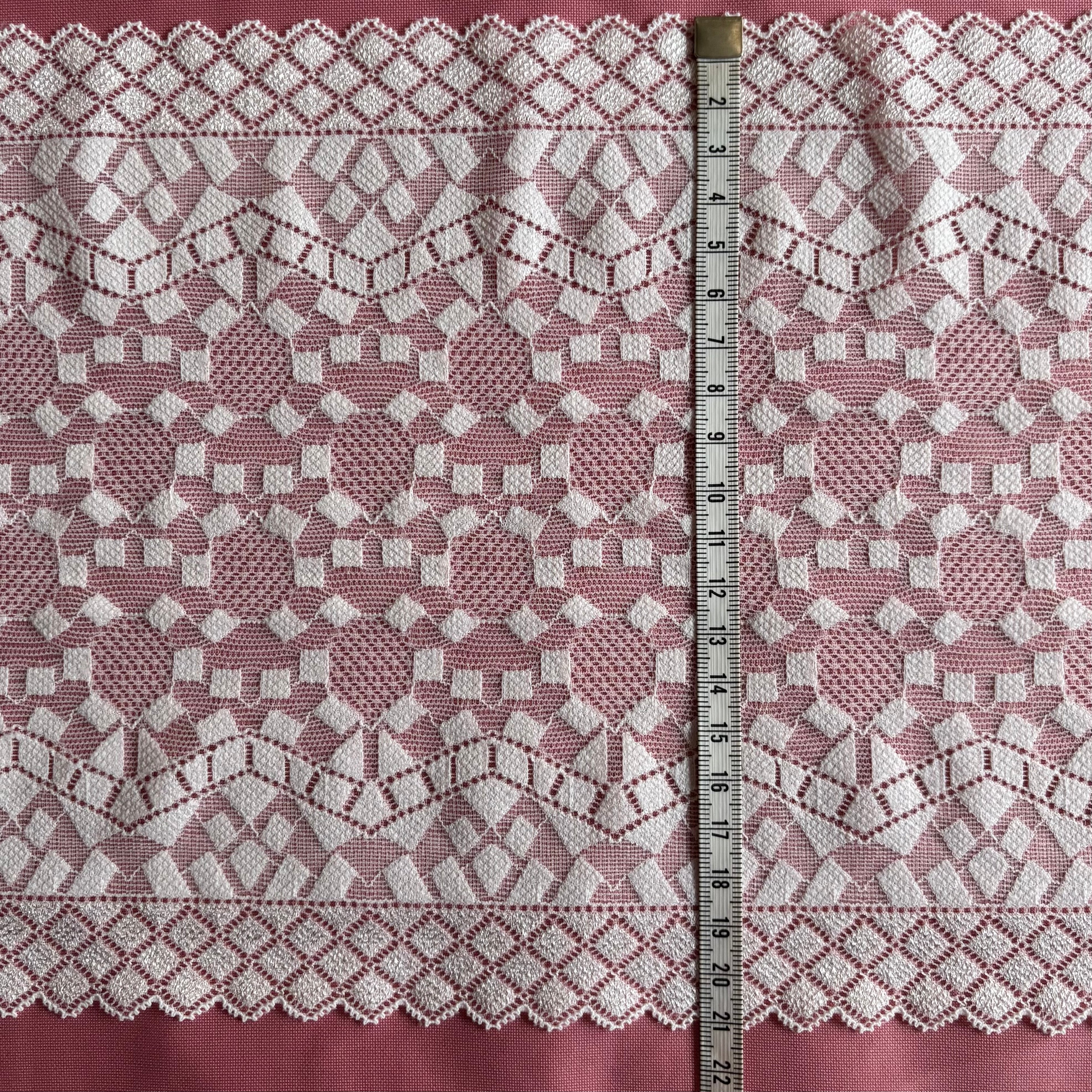 Stretch Lace Blocks White