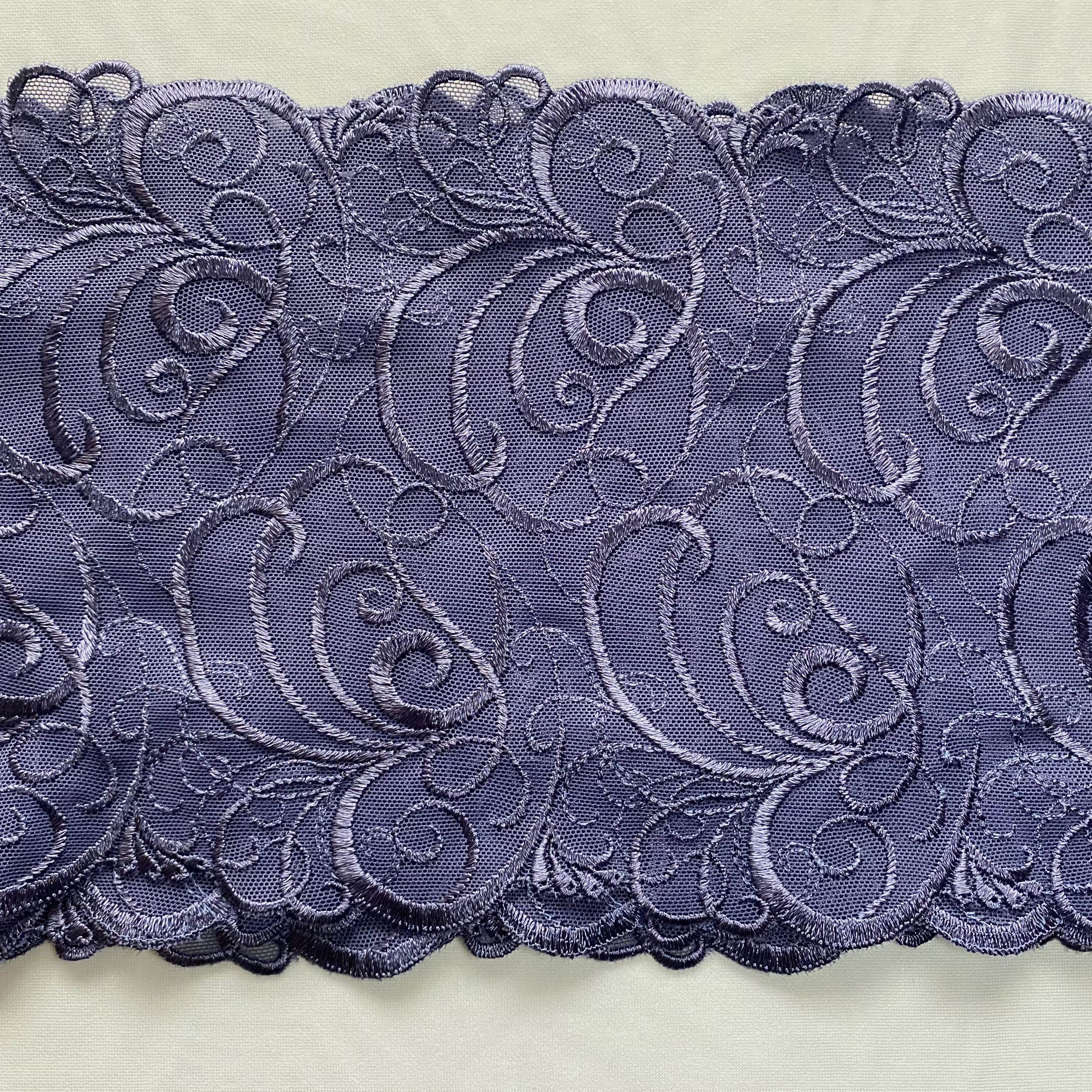 Stretch Lace Denim Grey 16,5cm