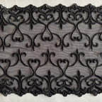 Stretch Lace Hearts Black