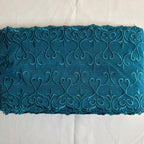 Stretch Lace Hearts Teal