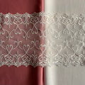 Stretch Lace Hearts White