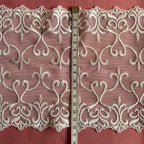 Stretch Lace Hearts White