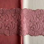 Stretch Lace Swirls Pink